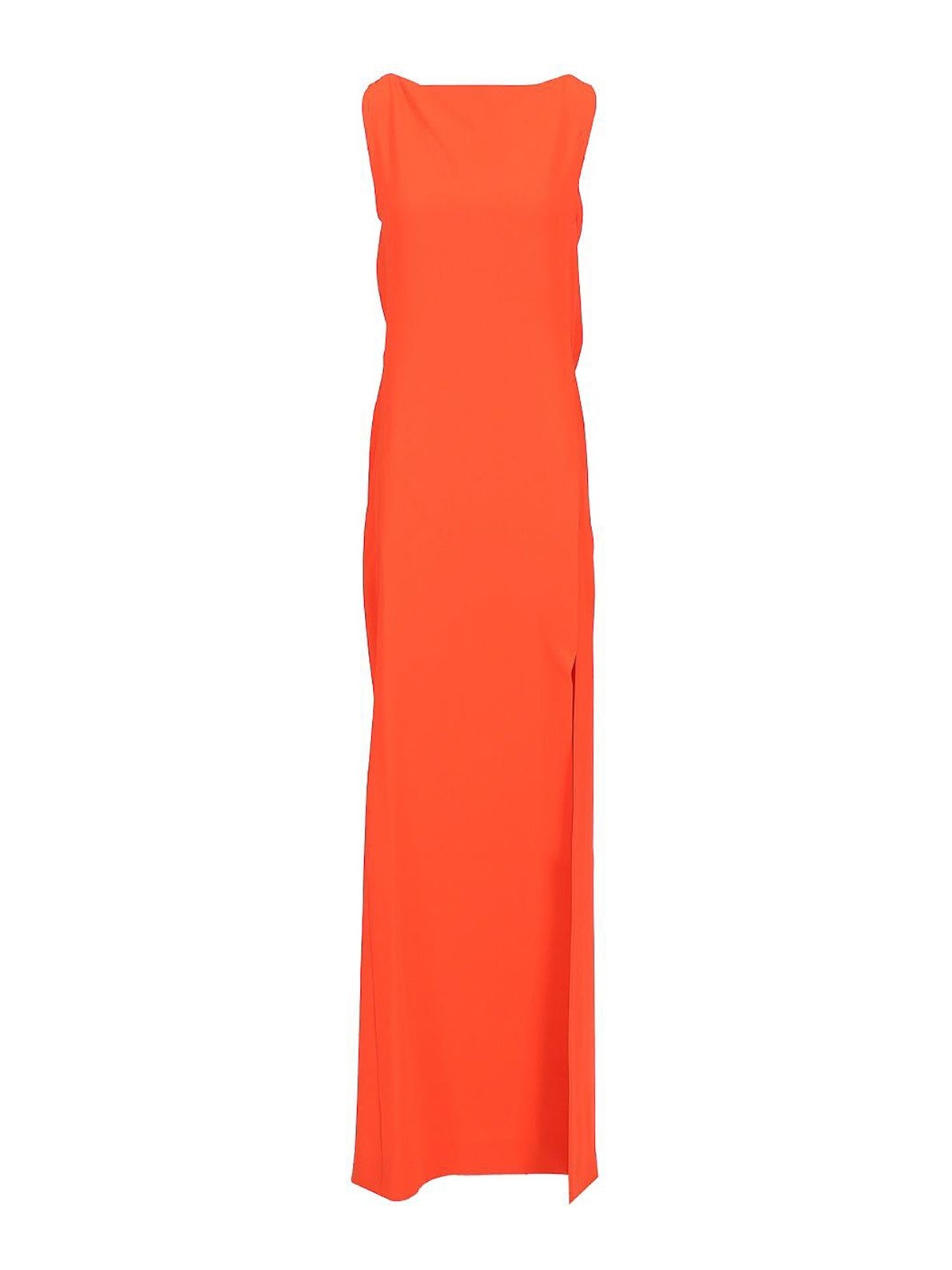 Max Mara Long Cady Dress Dresses Red In Orange