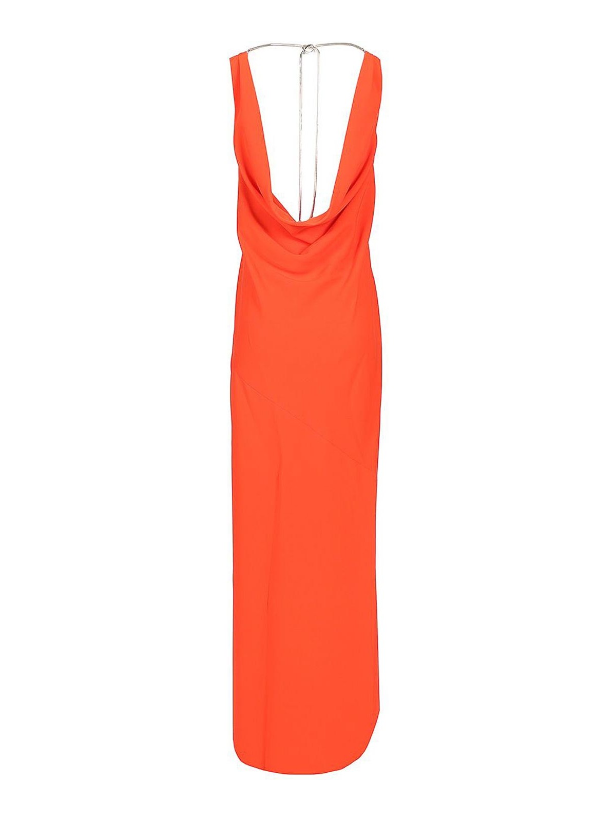 Max Mara Long Cady Dress Dresses Red In Orange