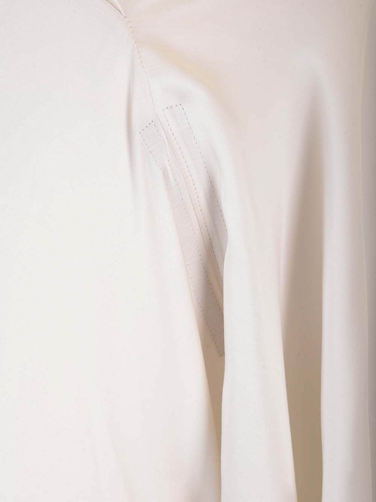 Rick Owens Charmeuse Viscose Cylinder Neck Top Jackets White In White