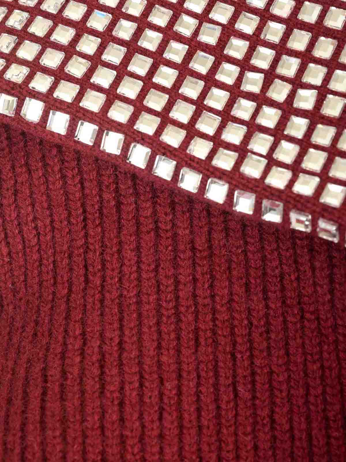 Self-portrait Oversized Collar Cardigan Jackets Bordeaux In Red
