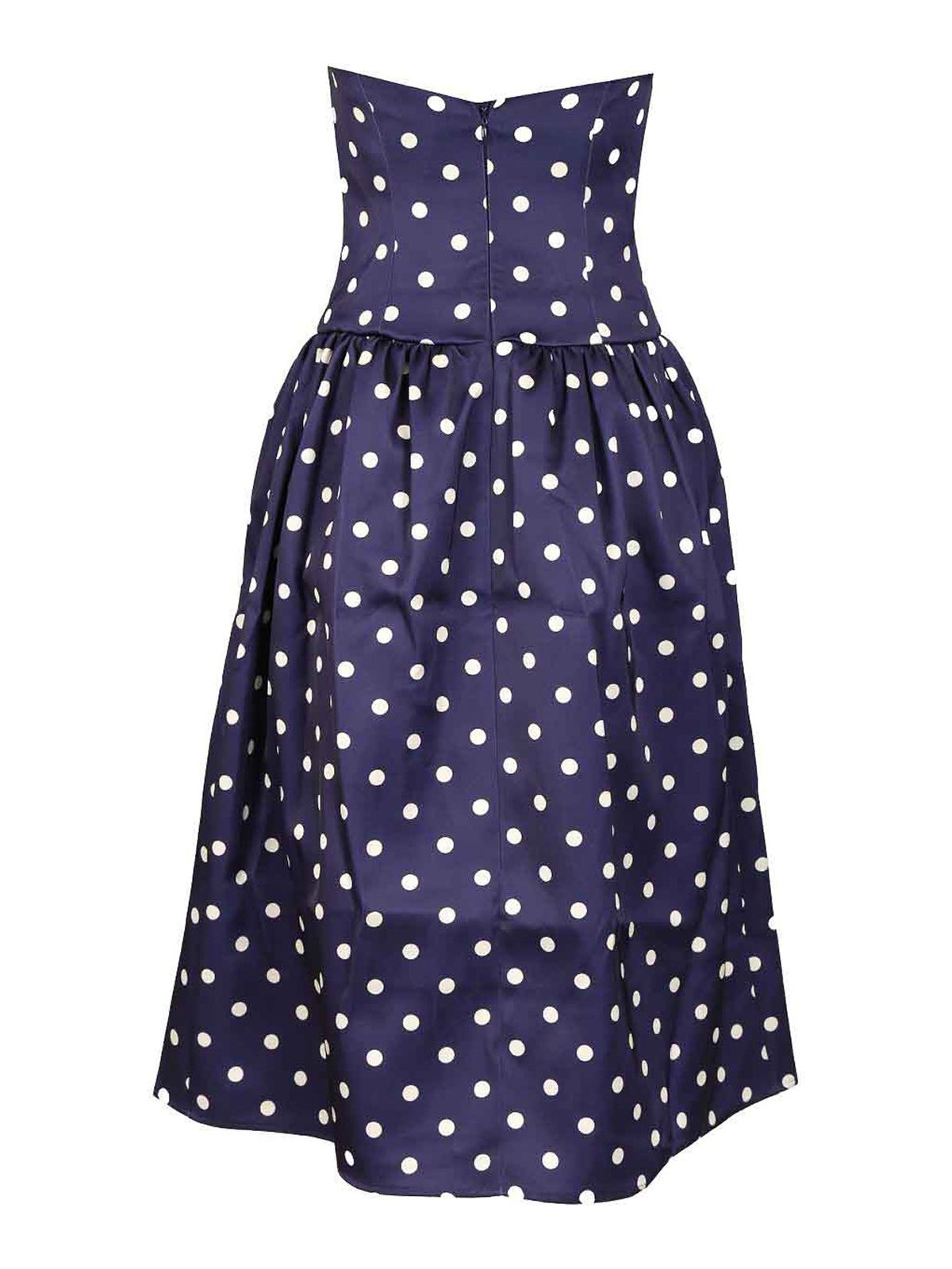 Self-portrait Polka-dot Midi Dress In Blue