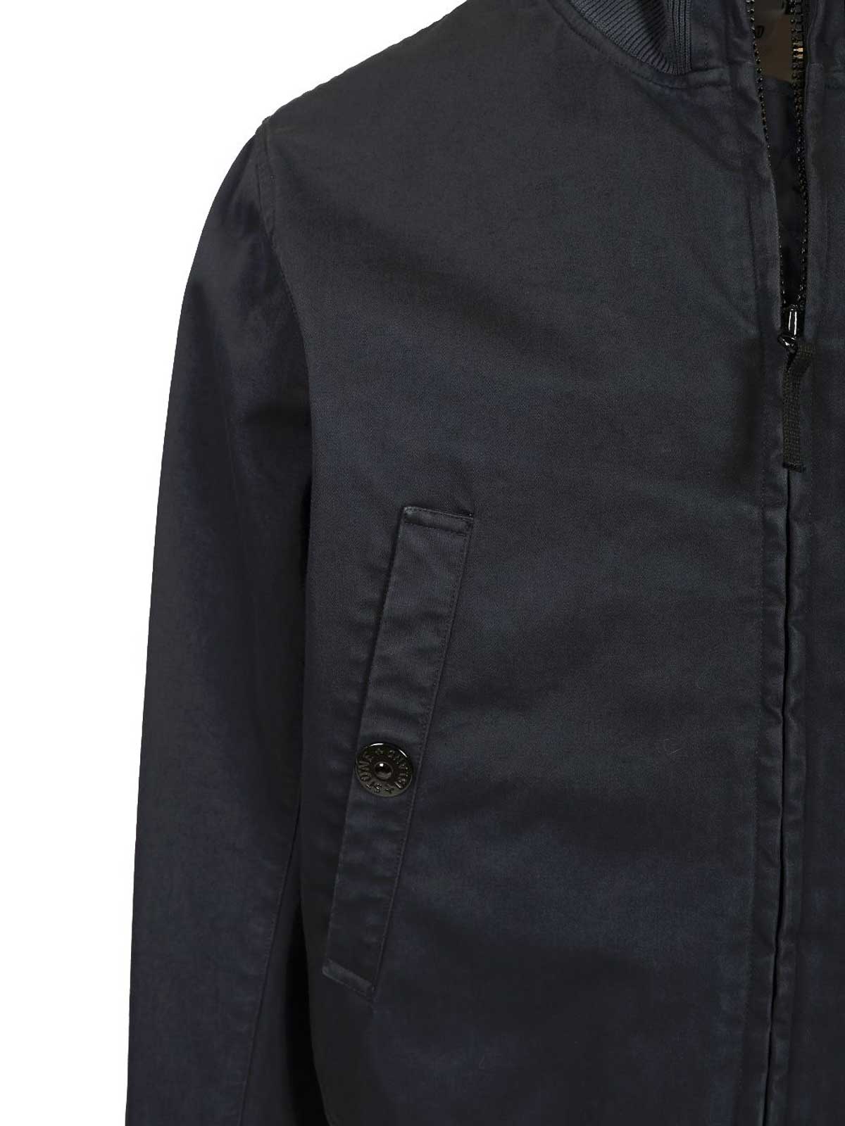 Stone Island Bomber Jacket Jackets Blue In Gray
