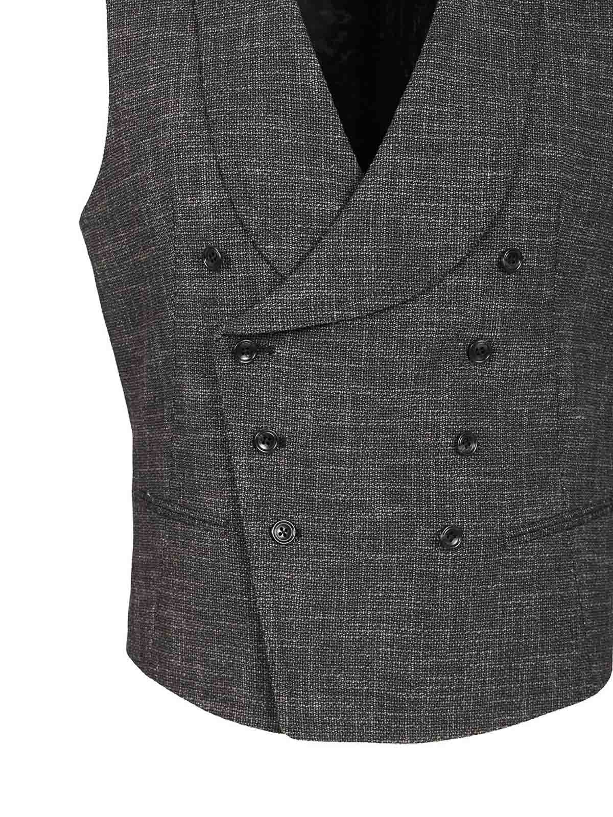 Tagliatore Gilet Revival Opsac Misto Lana Seta In Gray