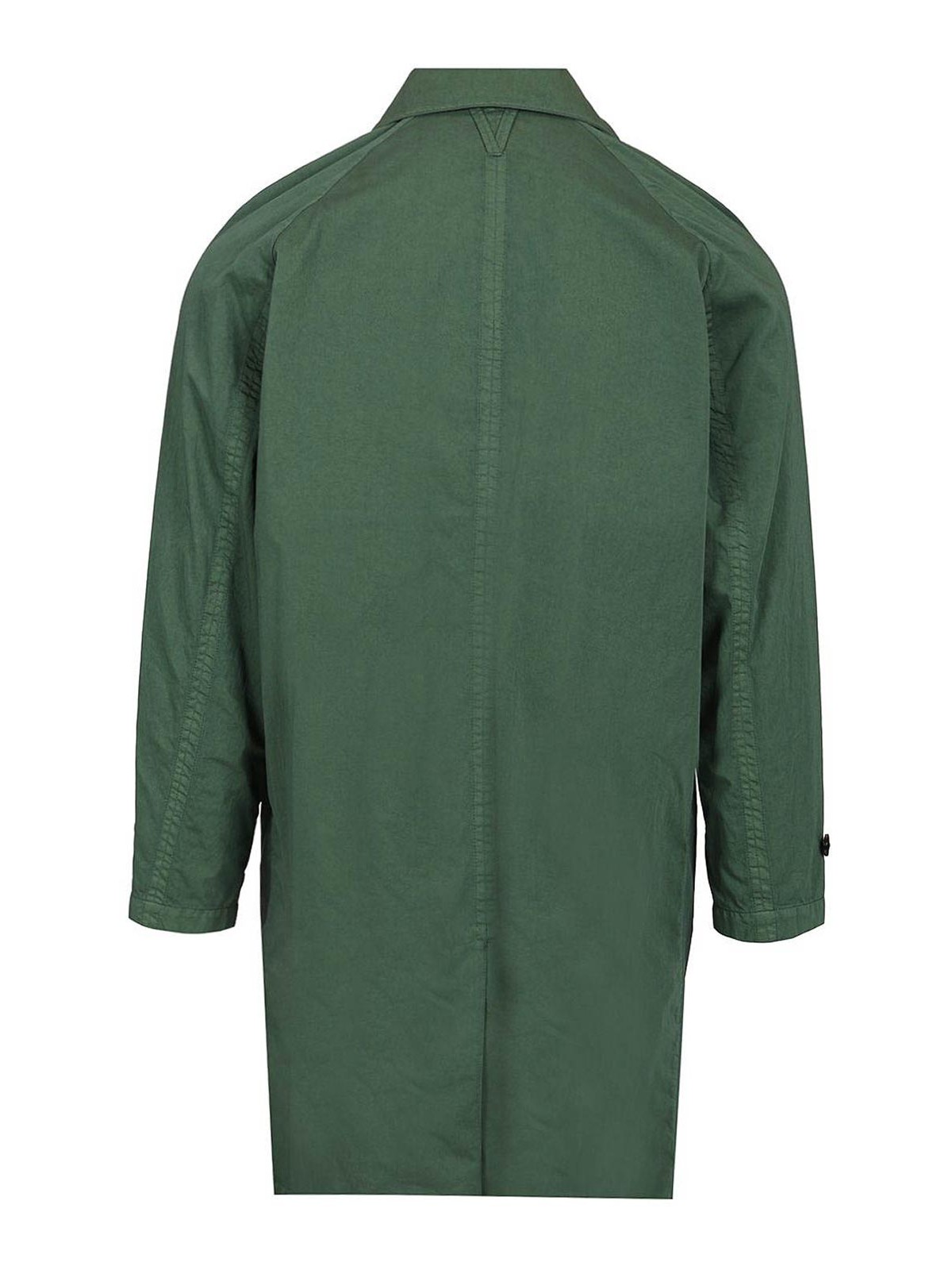 Valstar Torino Rain Coat Garment Dyed Cotton And Nylon Green In Green