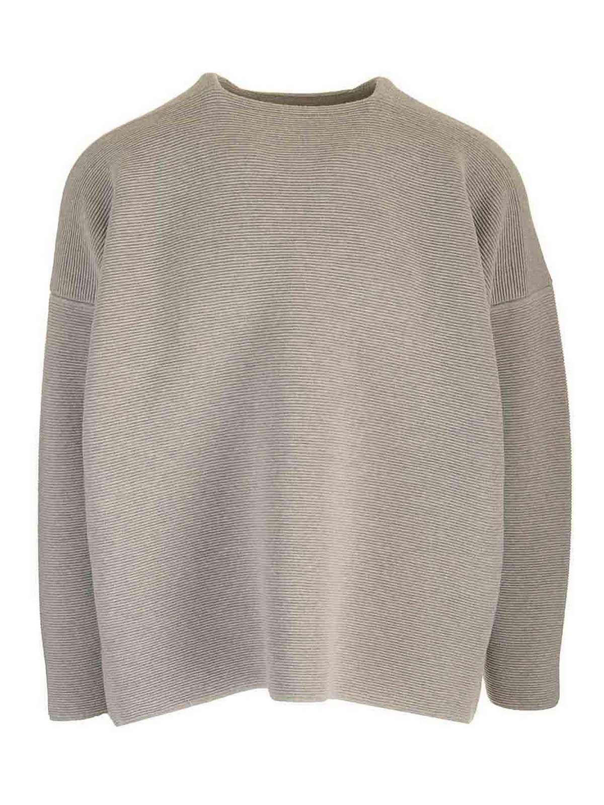 Fear Of God Ottoman Wool Ribbed Jumper In Gray