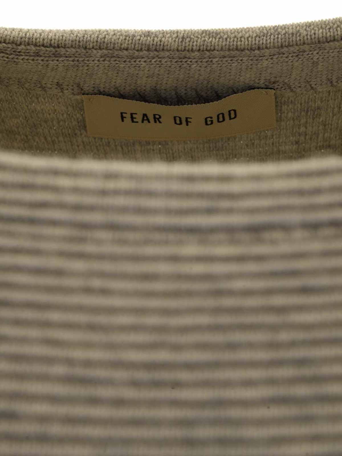 Fear Of God Ottoman Wool Ribbed Jumper In Gray