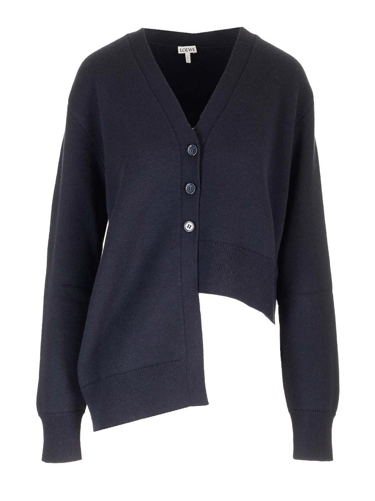 Loewe Cashmere Knit Cardigan In Blue