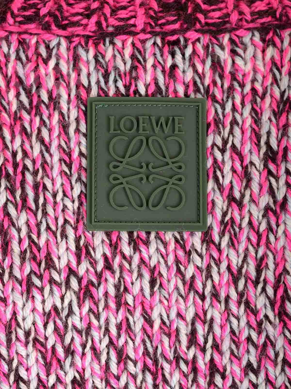 Loewe Multi-thread Moulin Wool Sweater In Pink