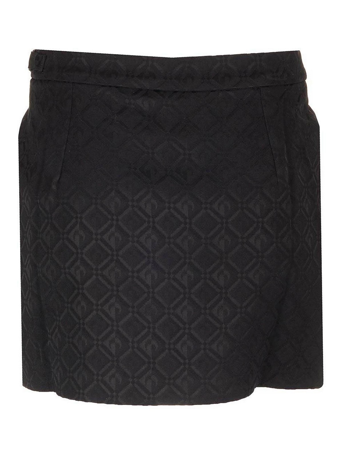 Marine Serre Moon Diamant Mini Skirt In Black