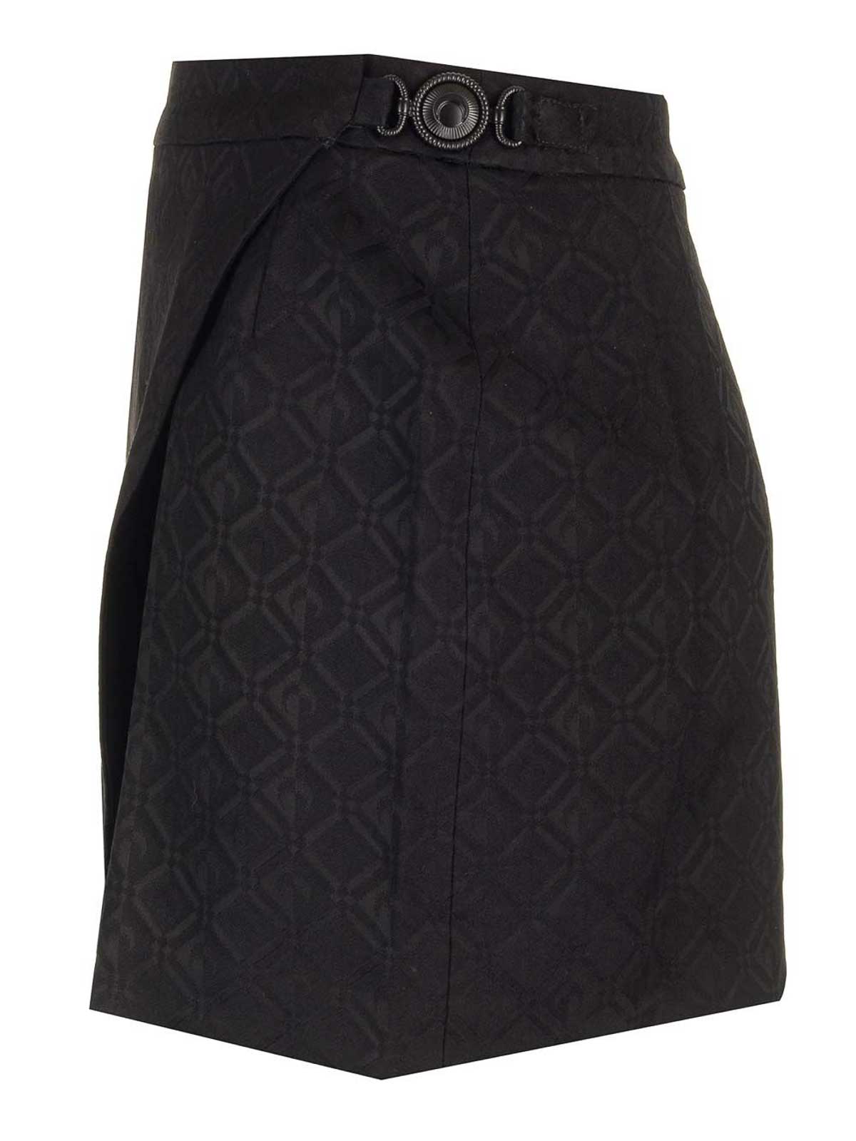 Marine Serre Moon Diamant Mini Skirt In Black