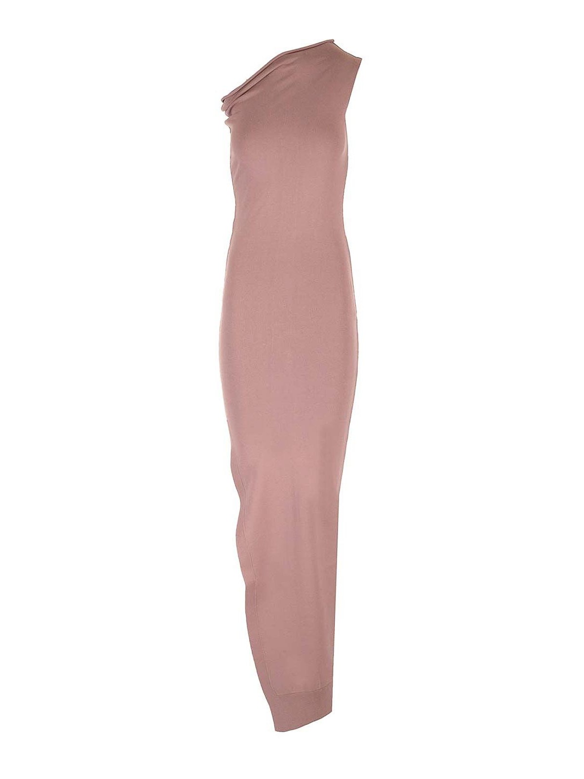 Rick Owens Asymmetric Midi Dress In Pink