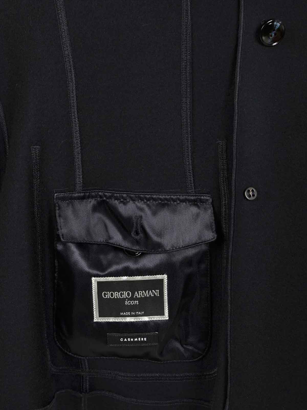 Giorgio Armani Blazer In Cashmere In Black
