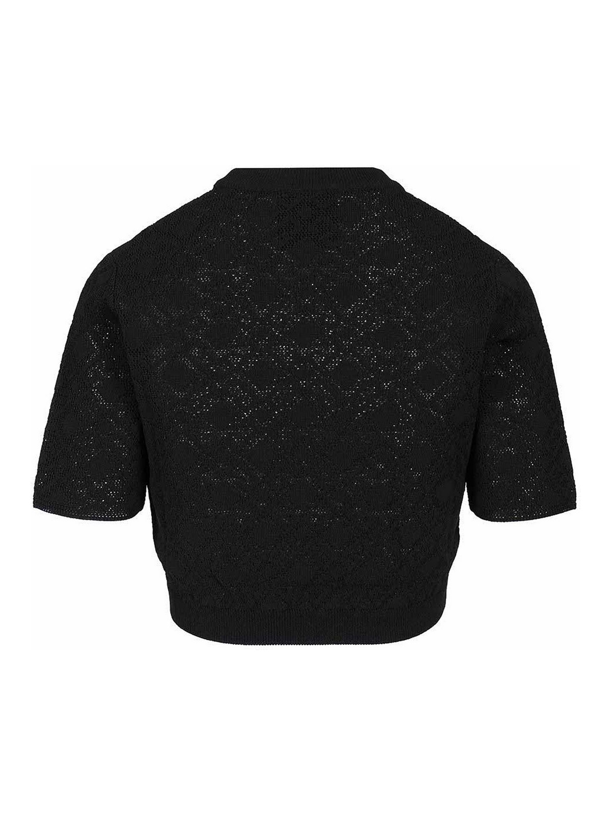 Givenchy Crop Sweater Knitwear Black In Black