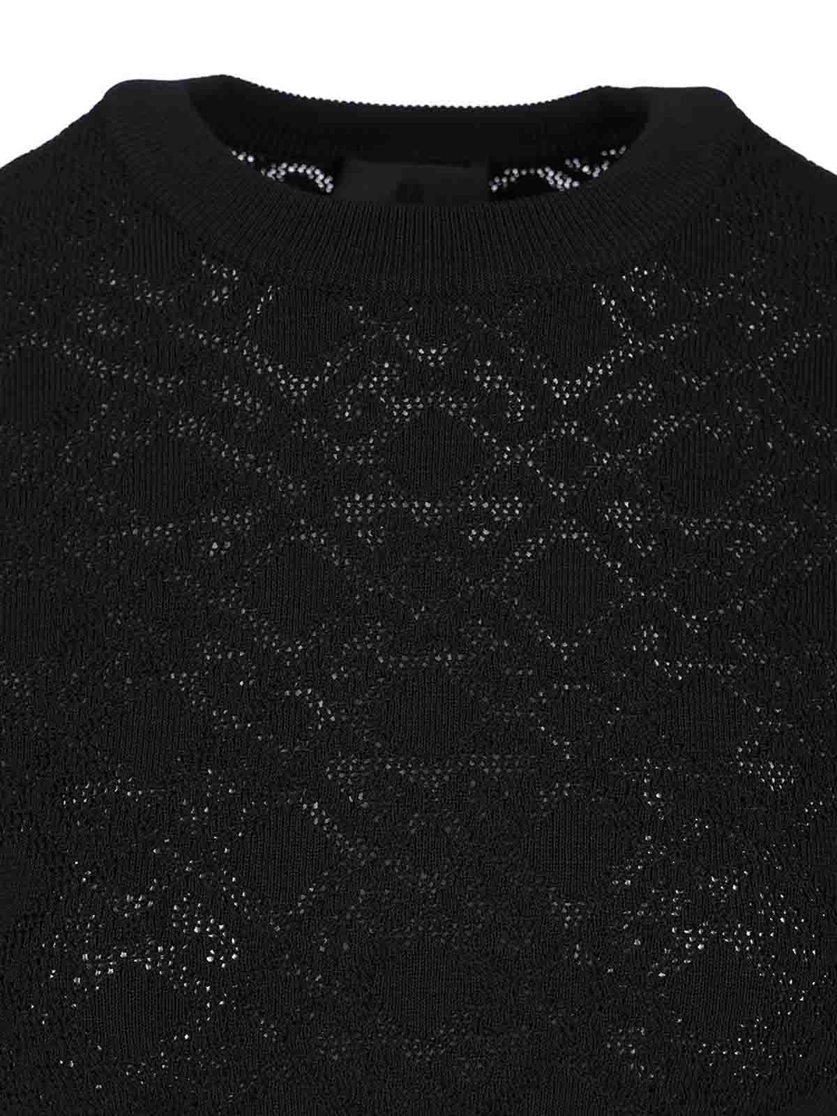 Givenchy Crop Sweater Knitwear Black In Black