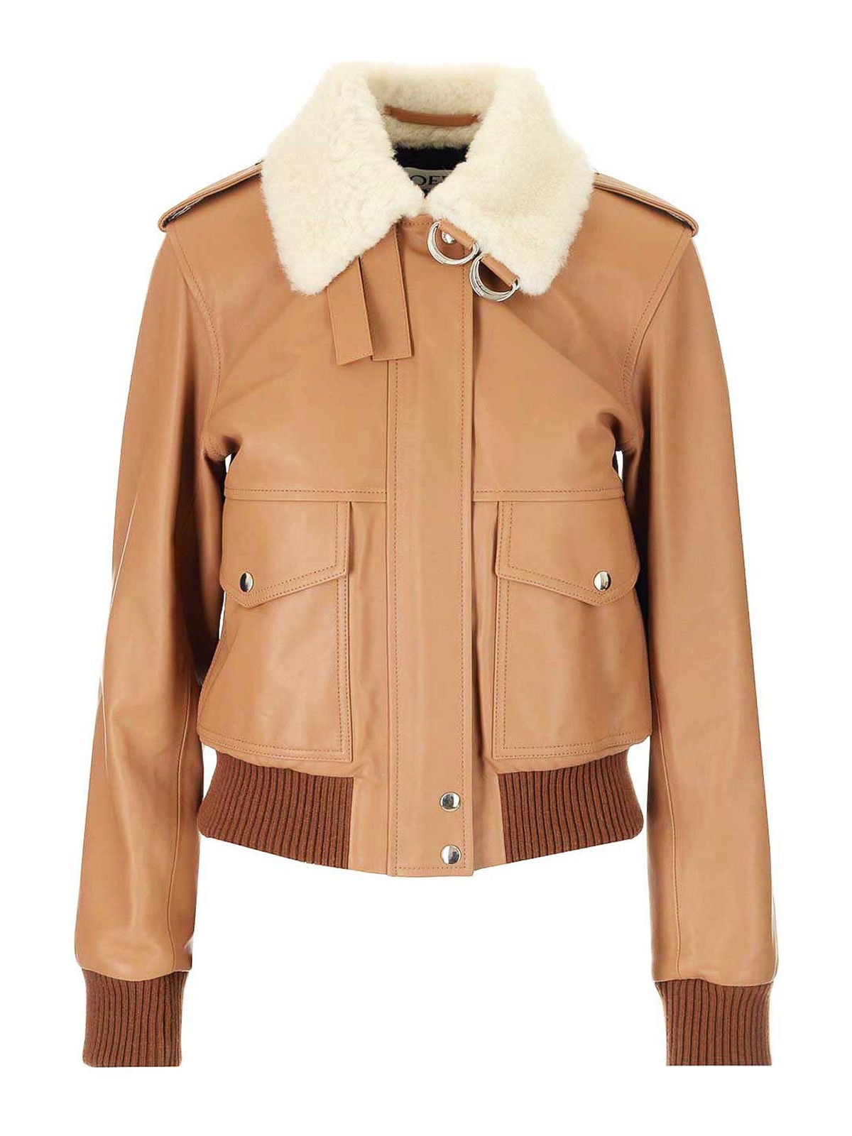 Loewe Nappa Aviator Jacket Jackets Brown In Brown