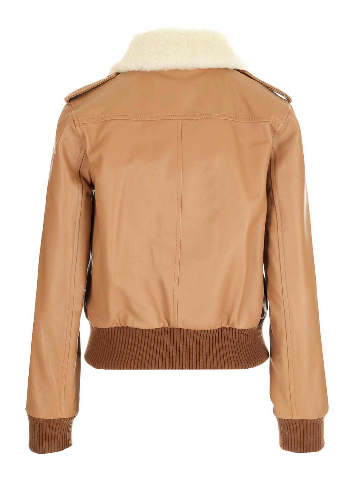 Loewe Nappa Aviator Jacket Jackets Brown In Brown
