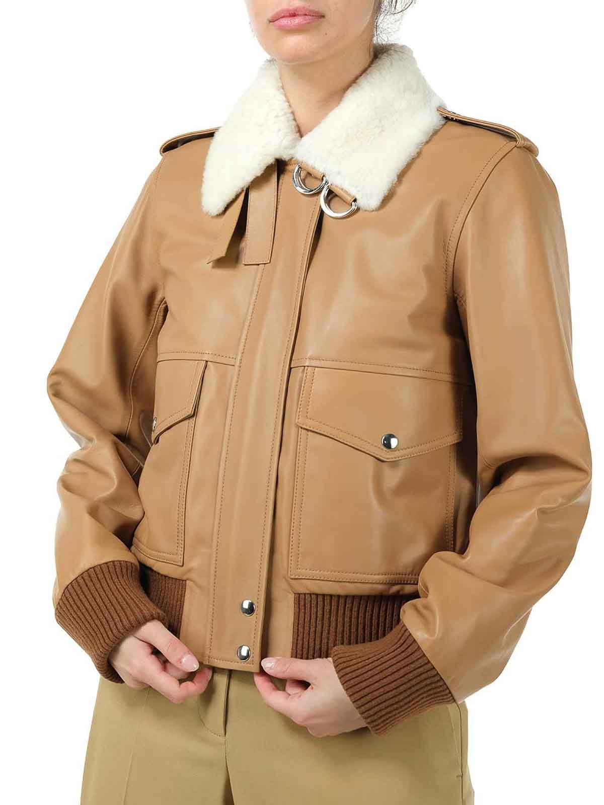 Loewe Nappa Aviator Jacket Jackets Brown In Brown