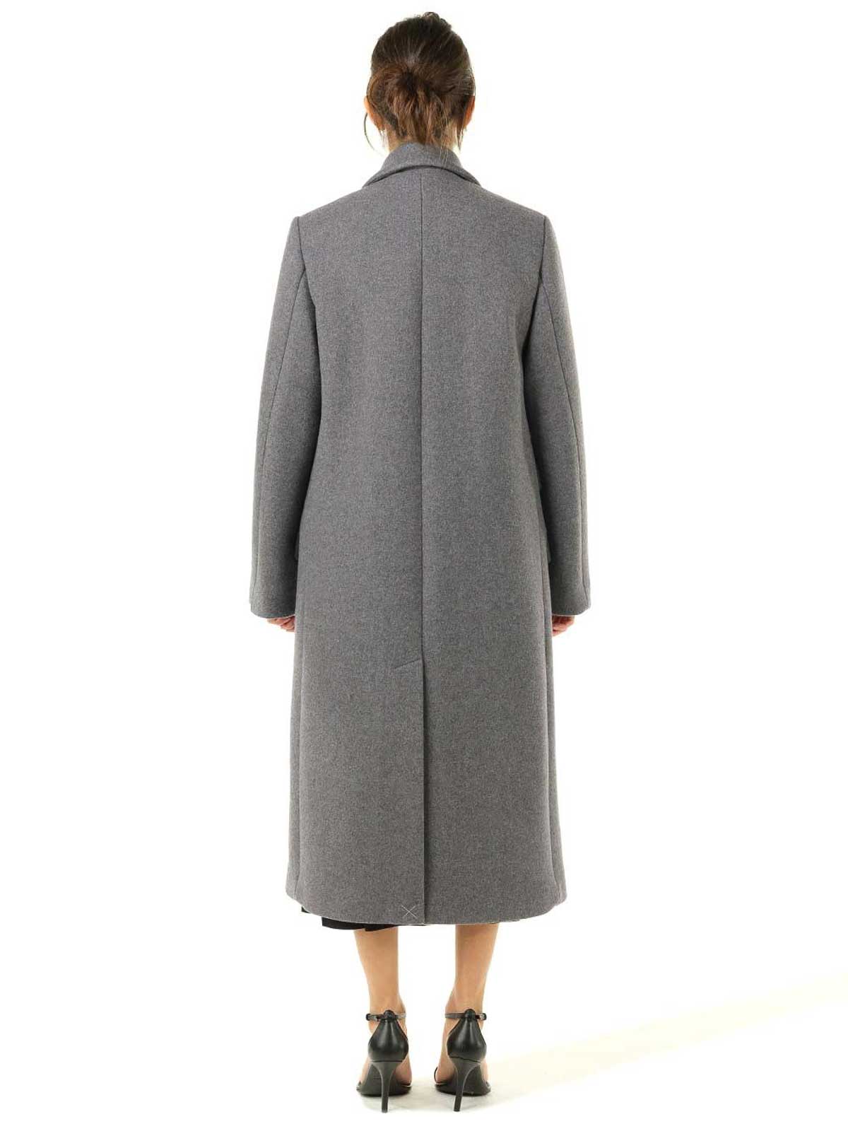 Loewe Single Breasted Coat In Wool And Cashmere In Multi