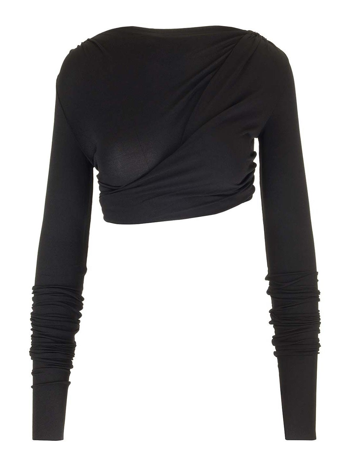 Rick Owens Jade Crop Top In Black