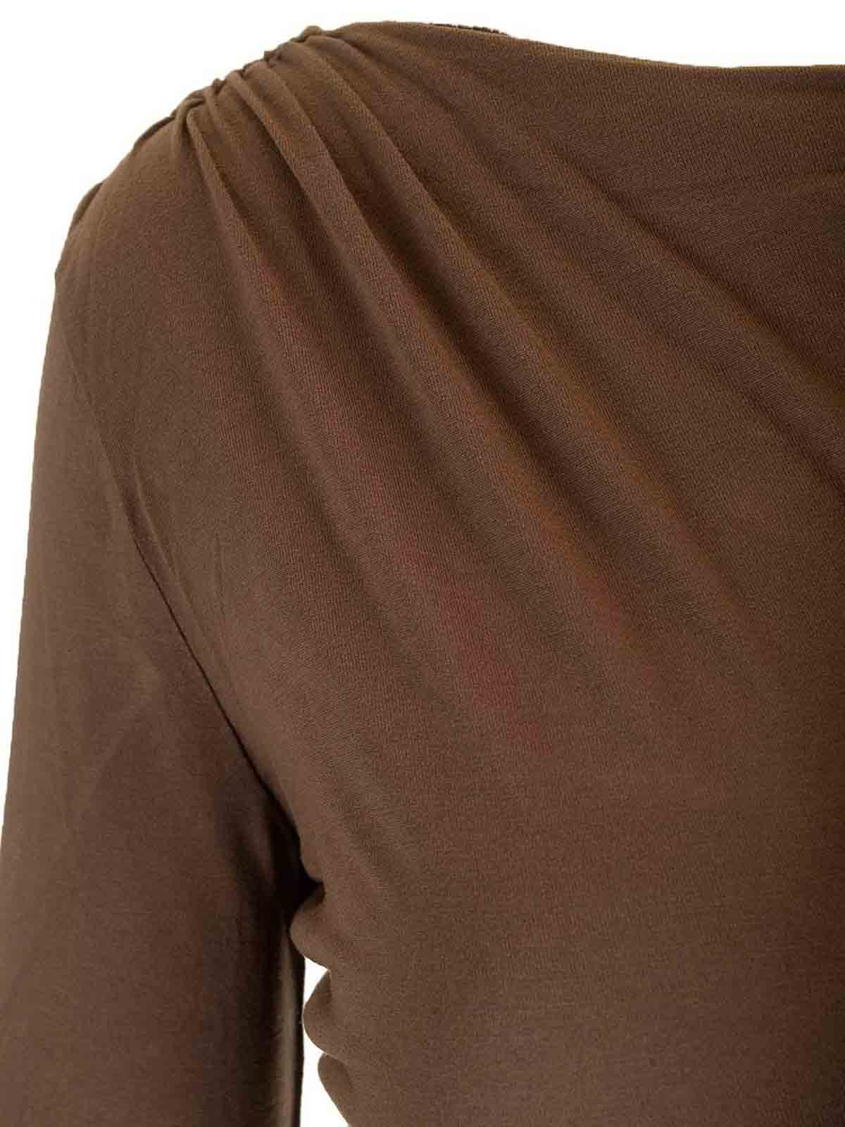 Rick Owens Jade Crop Top In Brown