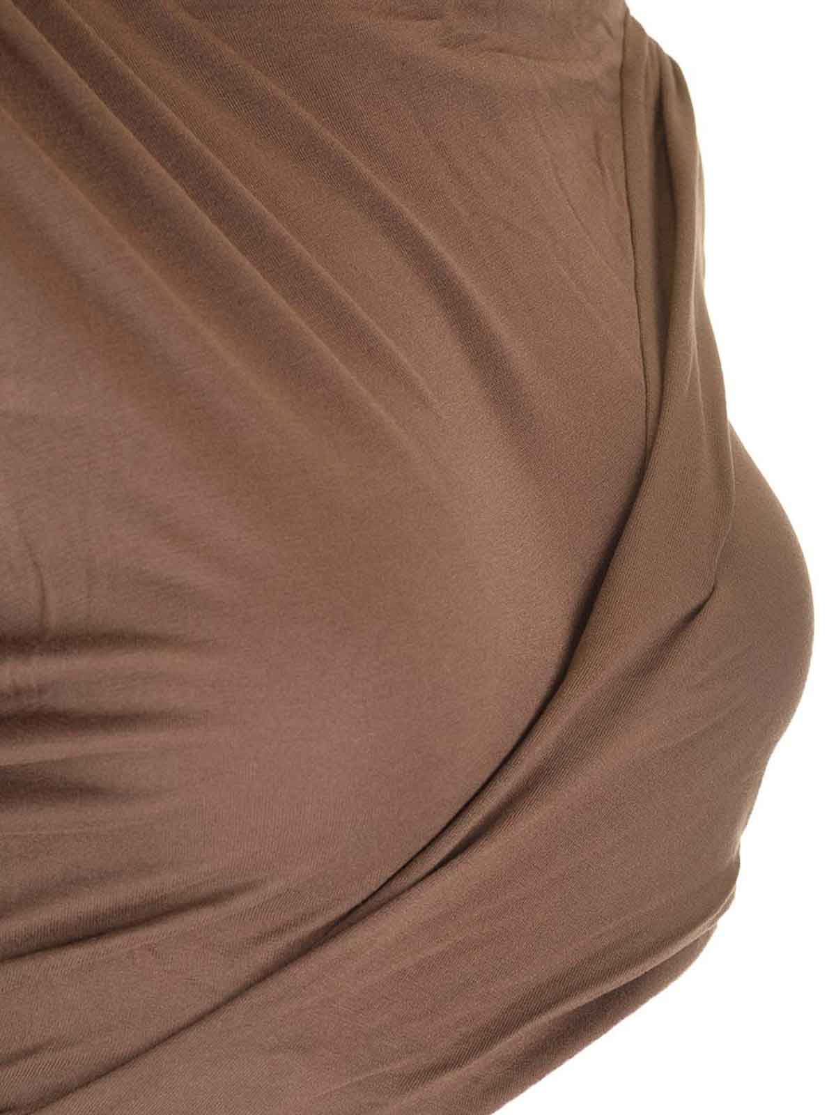 Rick Owens Jade Crop Top In Brown