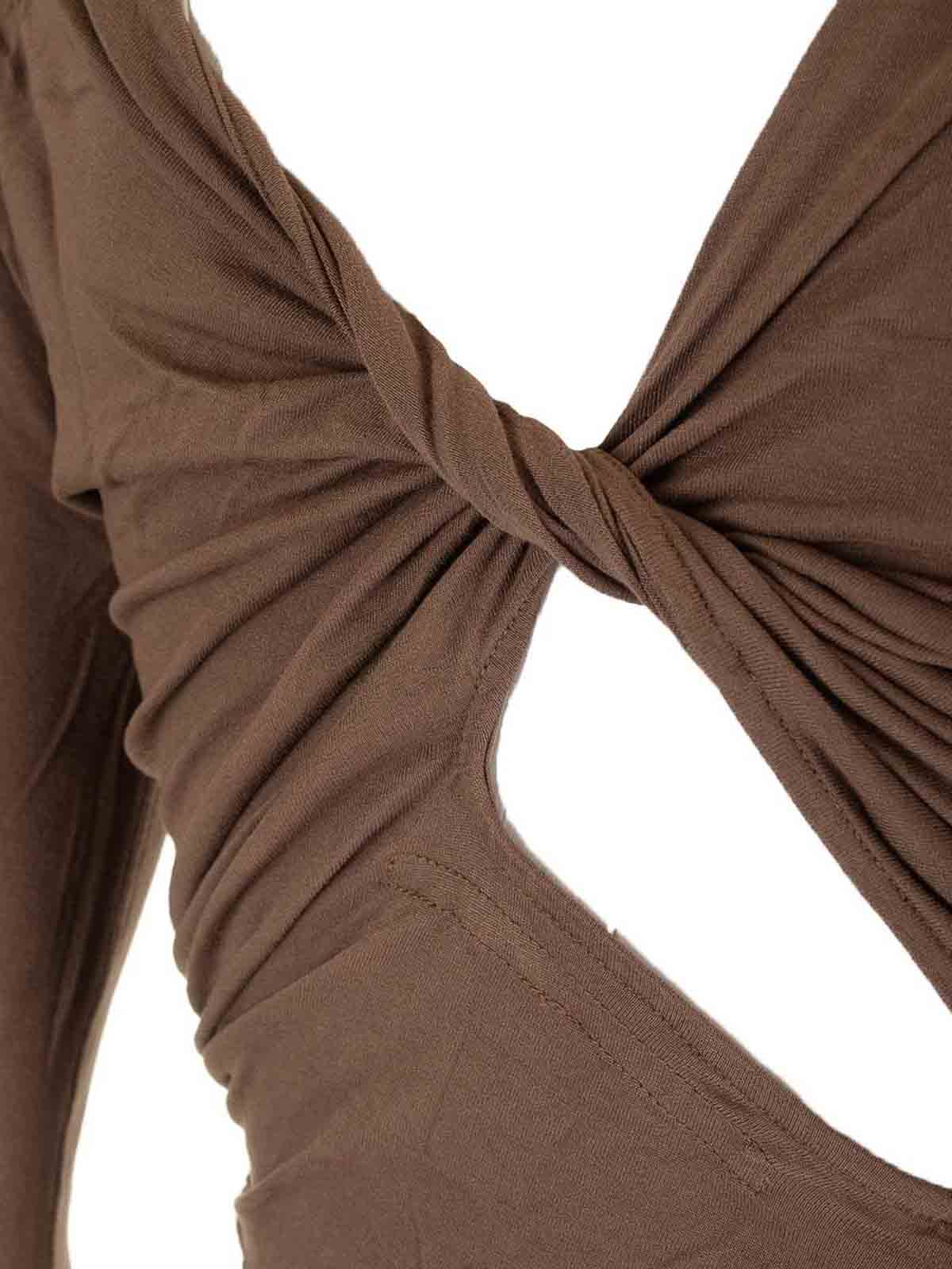Rick Owens Jade Crop Top In Brown