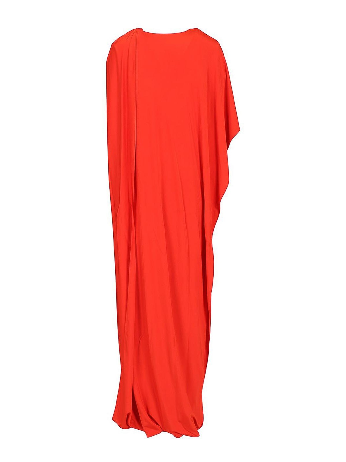 Stella Mccartney Asymmetrical Cape Maxi Dress In Red