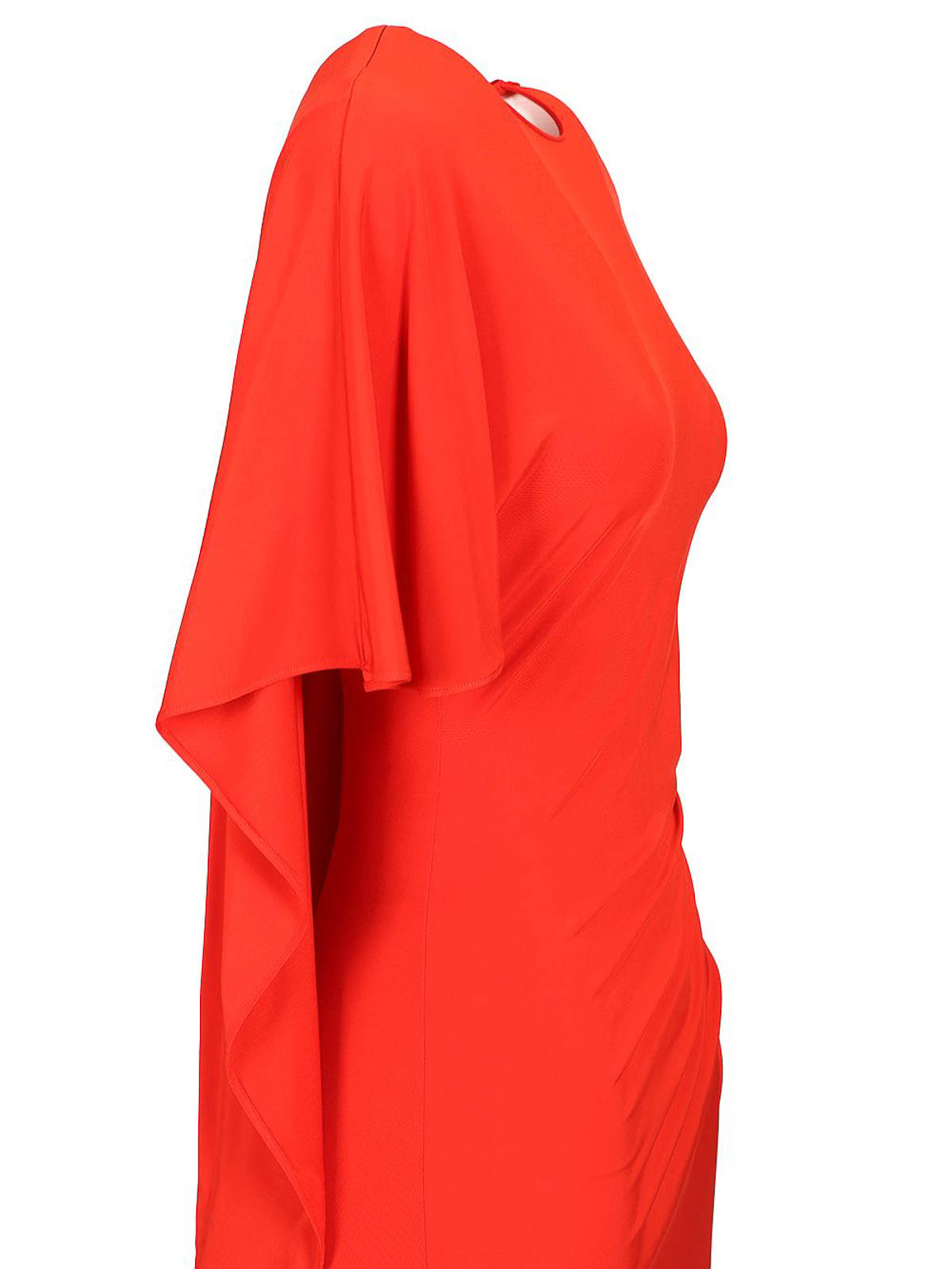 Stella Mccartney Asymmetrical Cape Maxi Dress In Red
