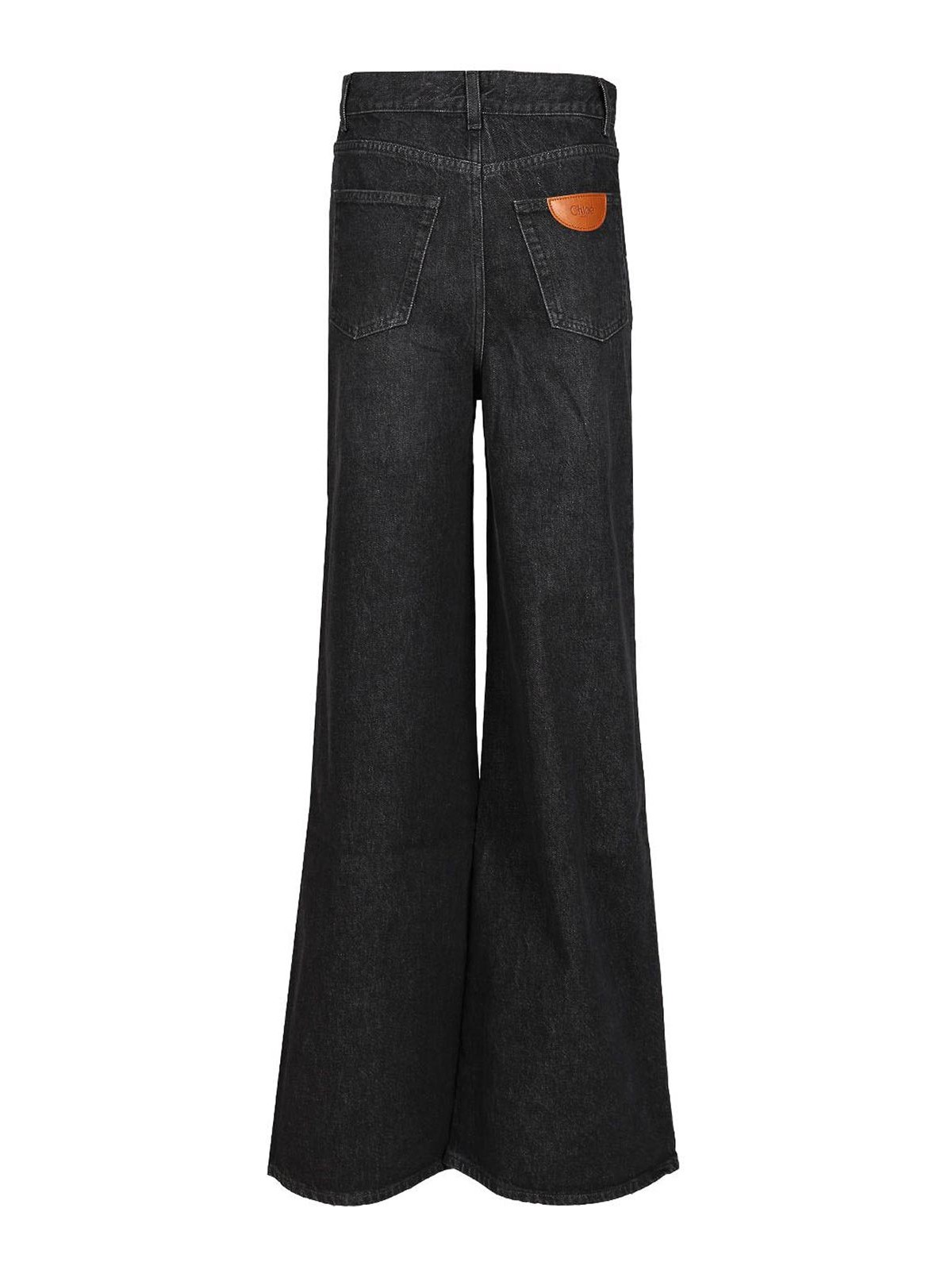 Chloé Wide Leg Jeans In Black