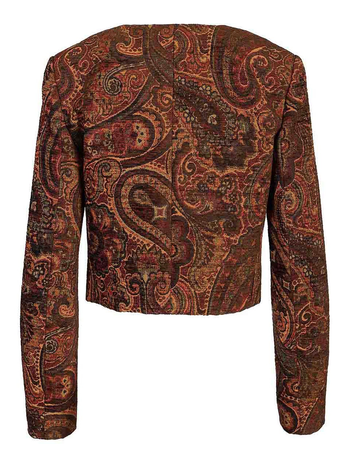 Chloé Jacket In Paisley Pattern Jacquard In Brown