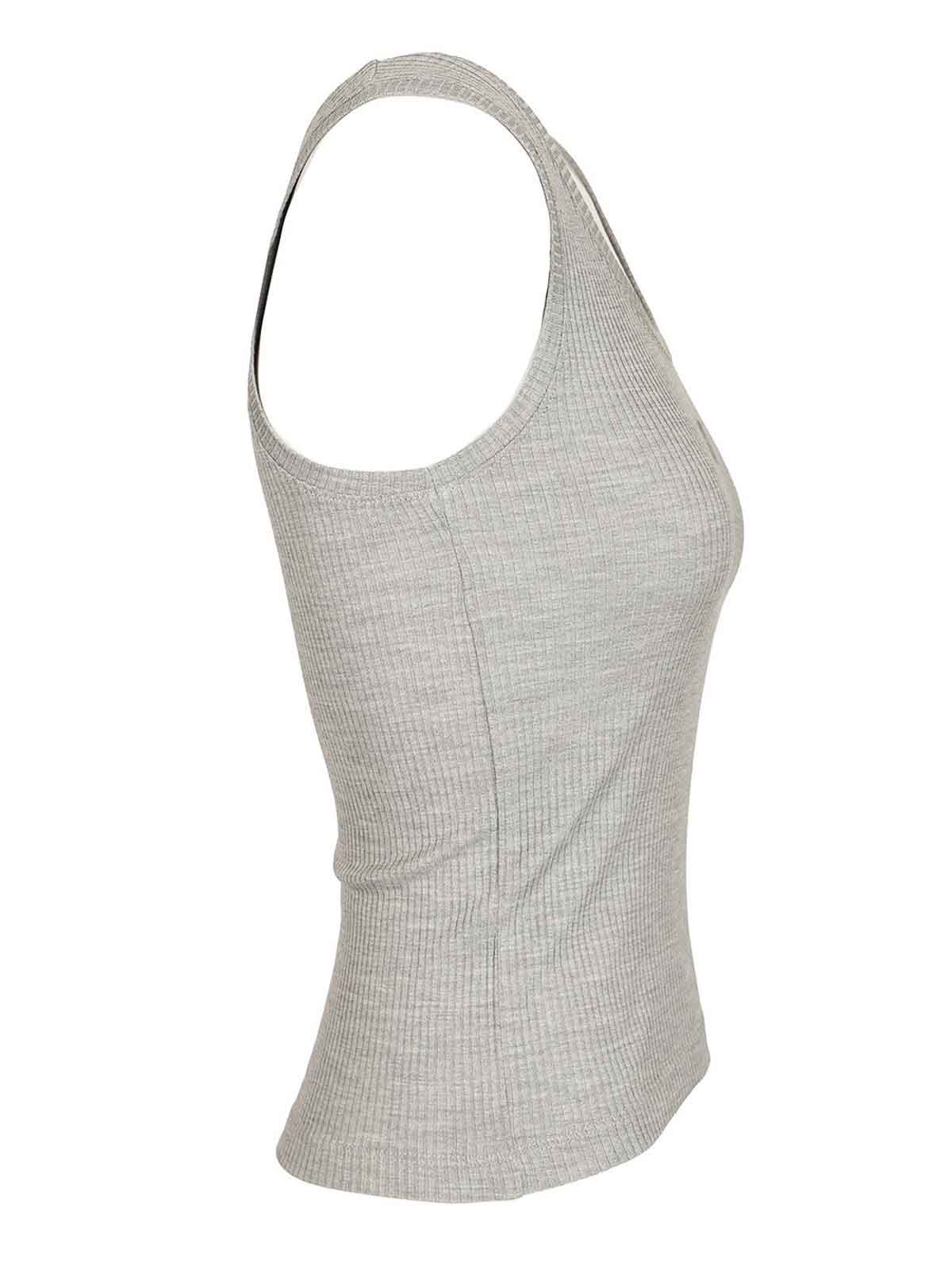 Loewe Women Grey Silk Tank Top In Gray