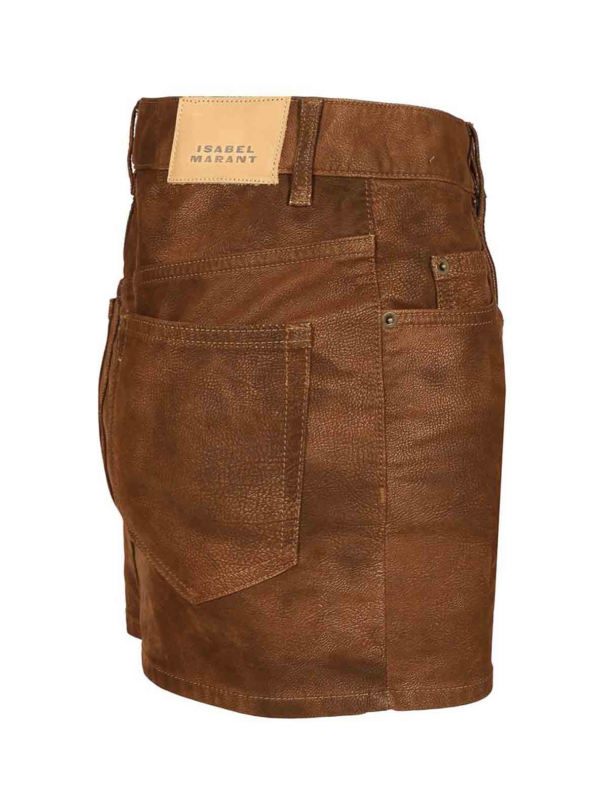 Isabel Marant Étoile Kimmy Mini Skirt In Brown