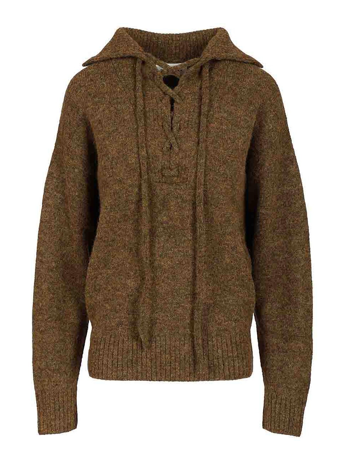 Isabel Marant Étoile Lace-up Sweater In Brown