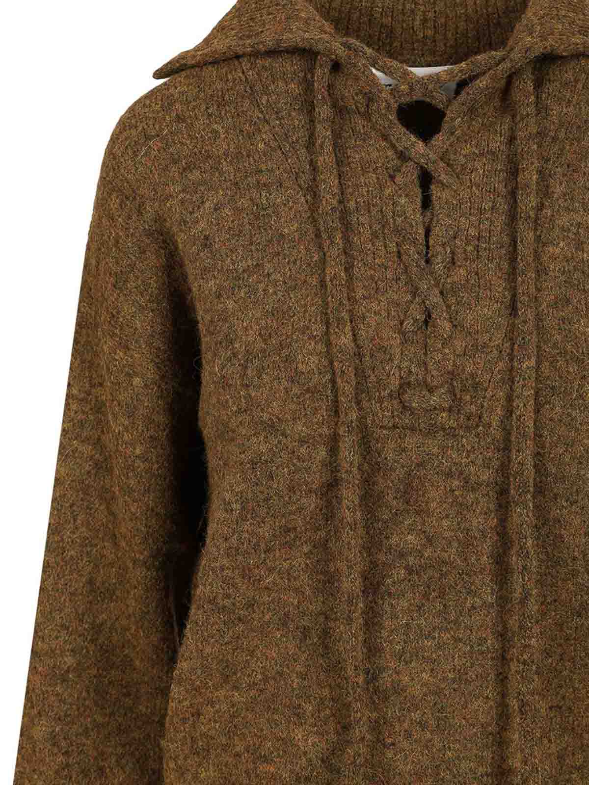 Isabel Marant Étoile Lace-up Sweater In Brown