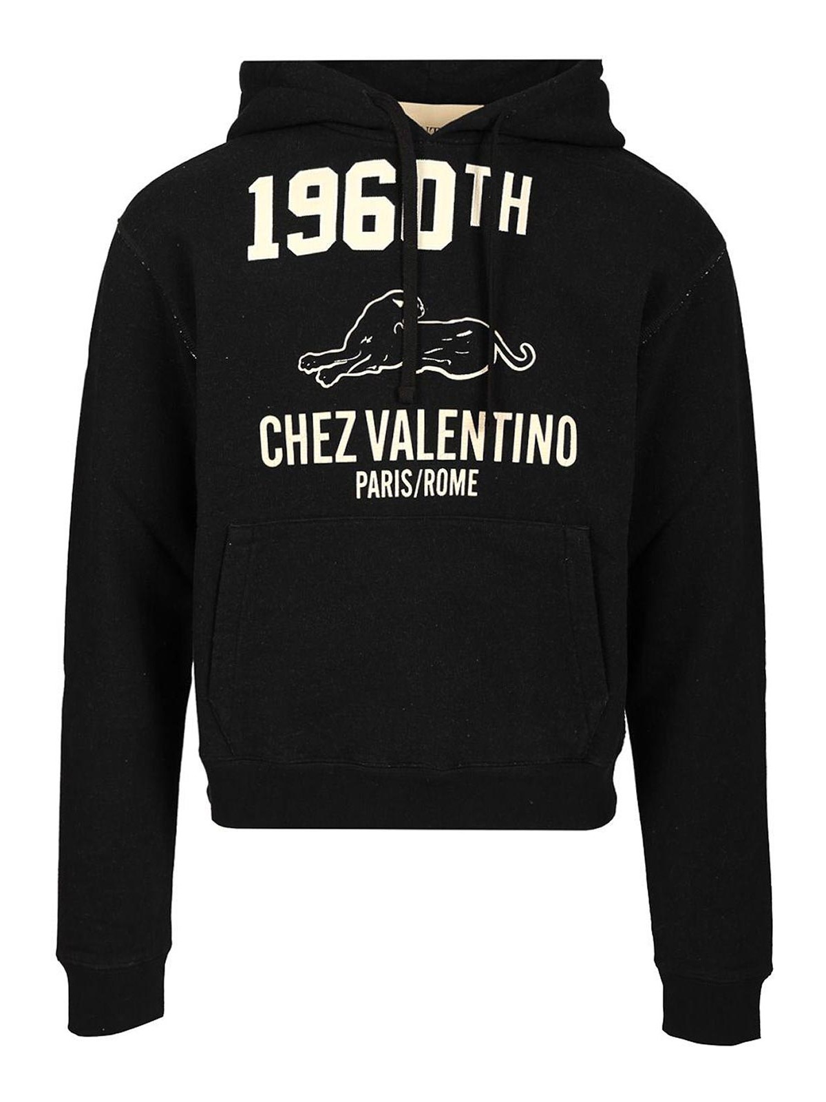 Valentino Cotton Fabric Sweatshirt With Comfortable Fit In Black