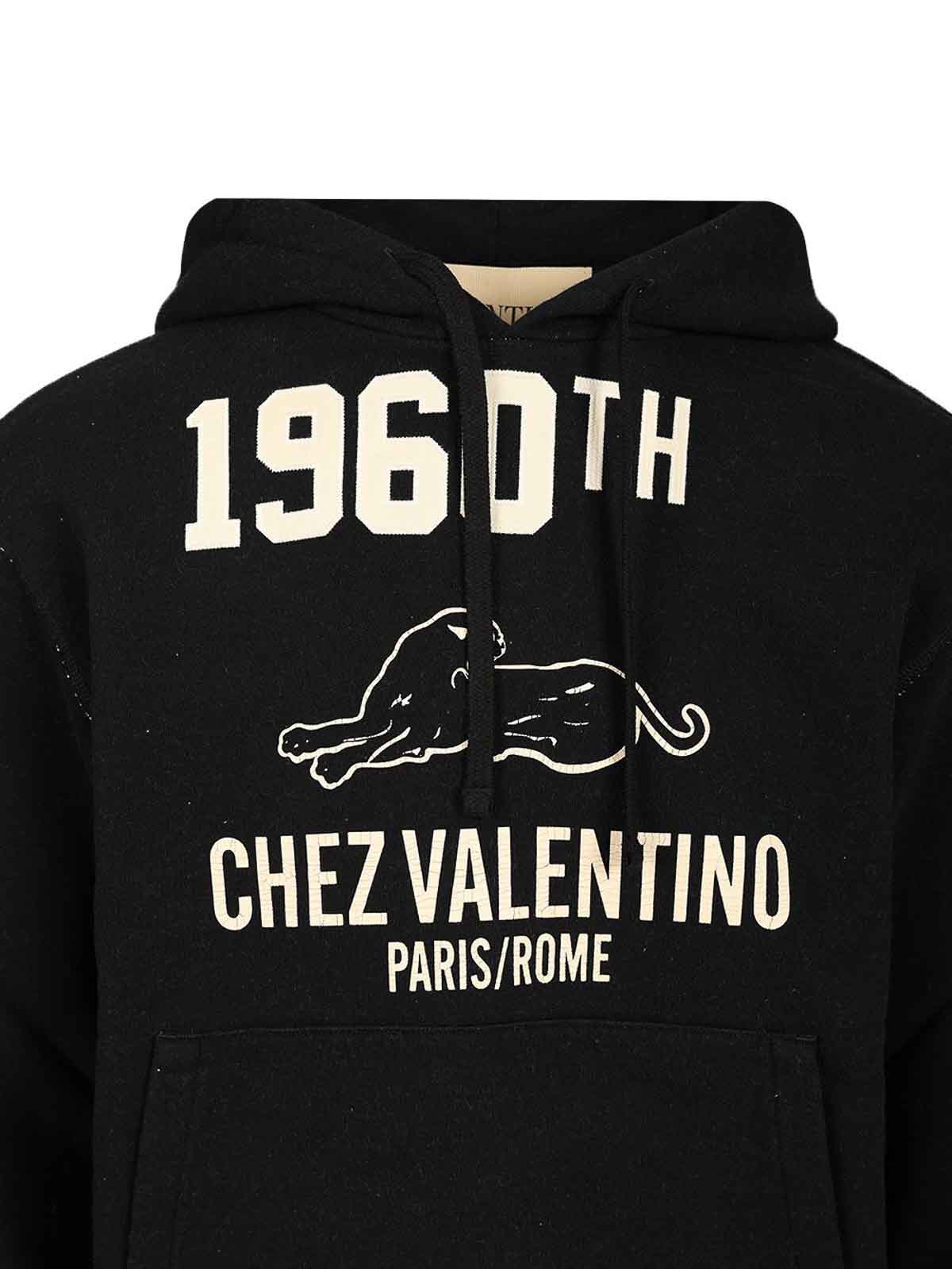 Valentino Cotton Fabric Sweatshirt With Comfortable Fit In Black