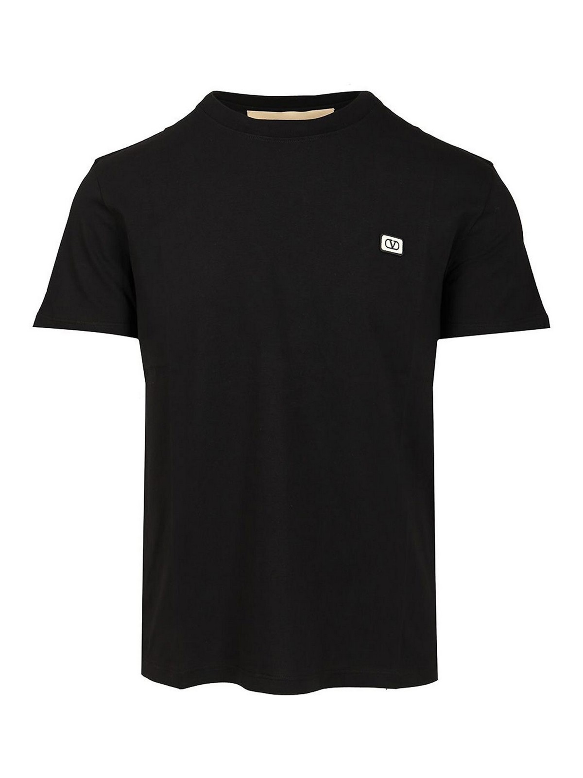 Valentino T-shirt With Signature Vlogo In Black