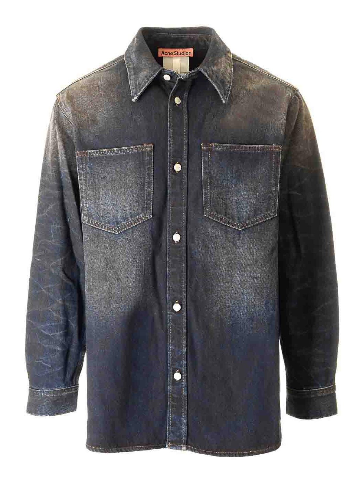 Acne Studios Karto Darkside Denim Shirt In Blue