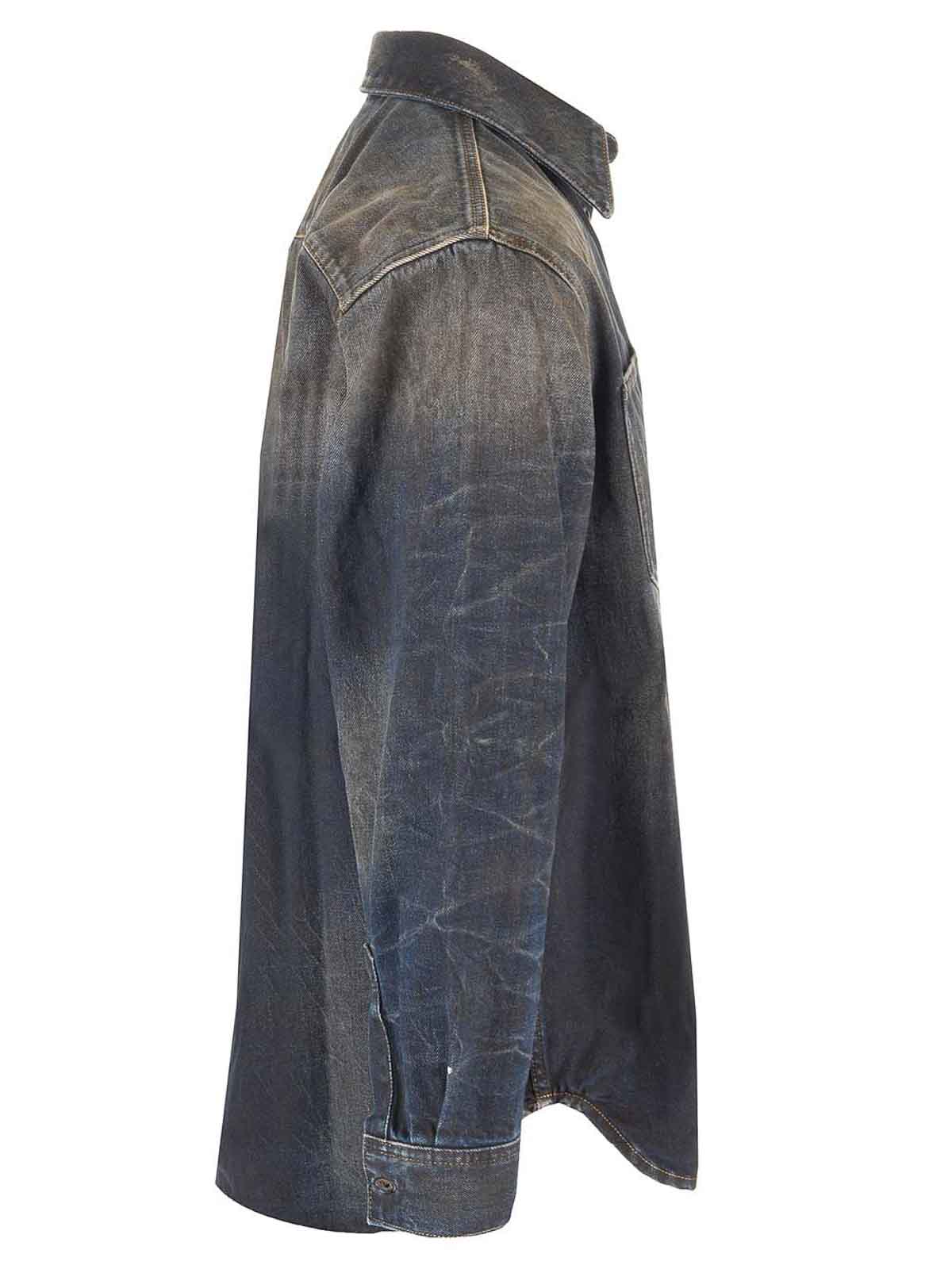 Acne Studios Karto Darkside Denim Shirt In Blue