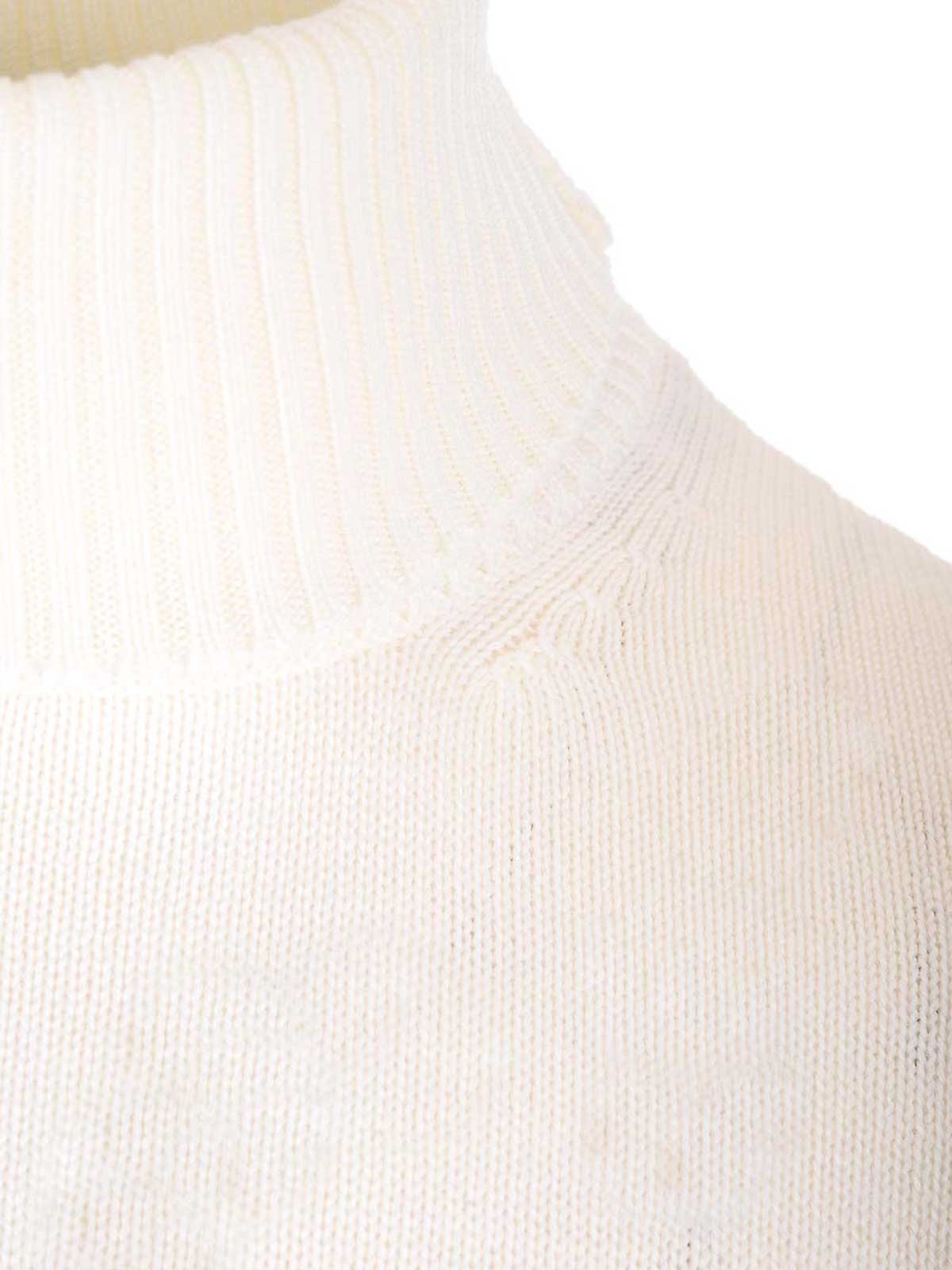 Ballantyne Turtleneck Sweater Knitwear White In White