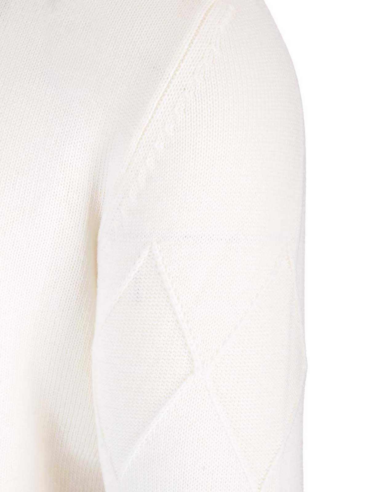 Ballantyne Turtleneck Sweater Knitwear White In White