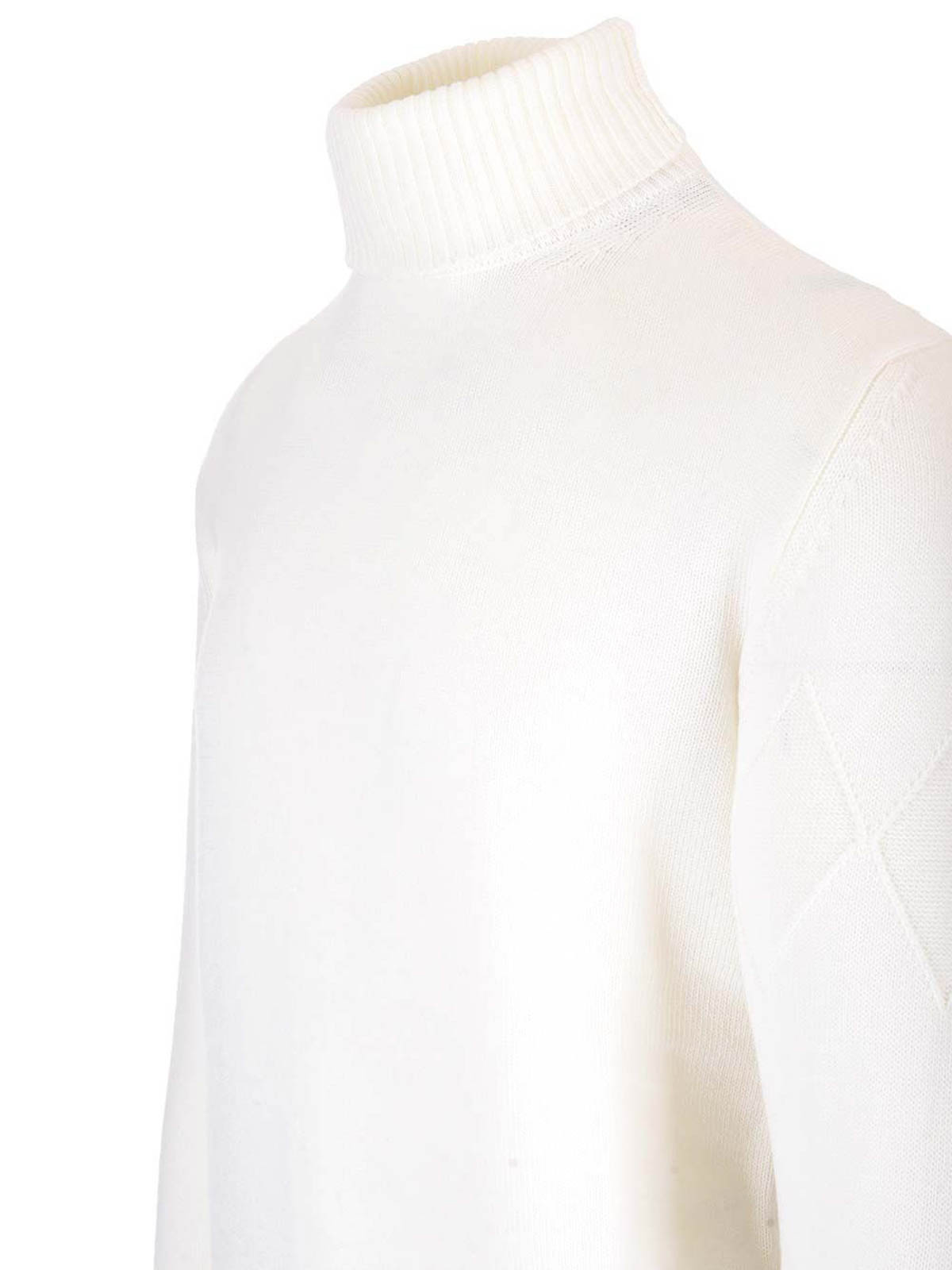 Ballantyne Turtleneck Sweater Knitwear White In White
