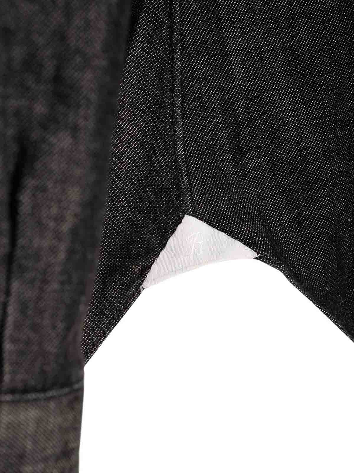 Barba Napoli Dandy Life Denim Shirt In Gray