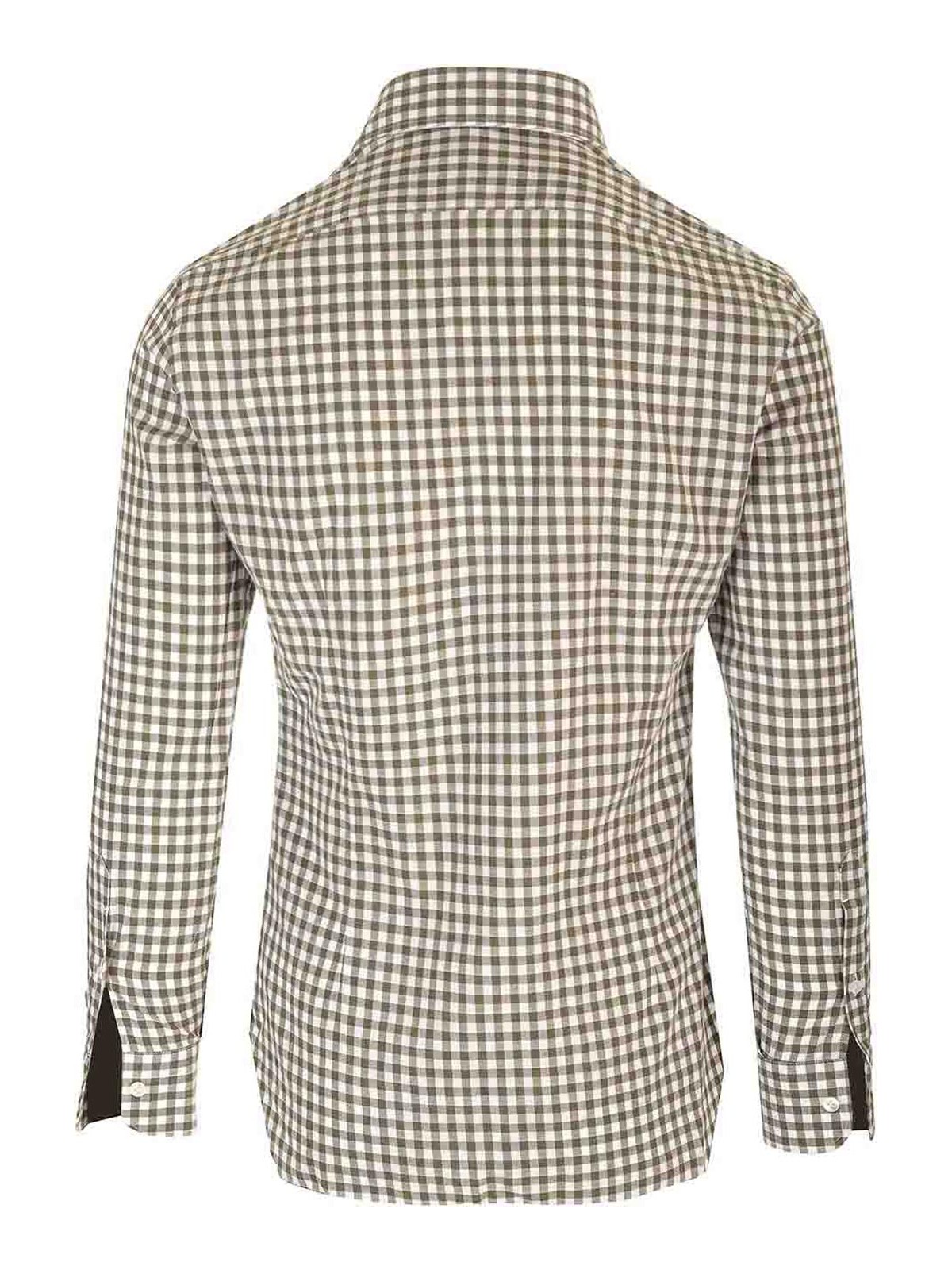 Barba Napoli Slim Fit Checked Shirt In Green