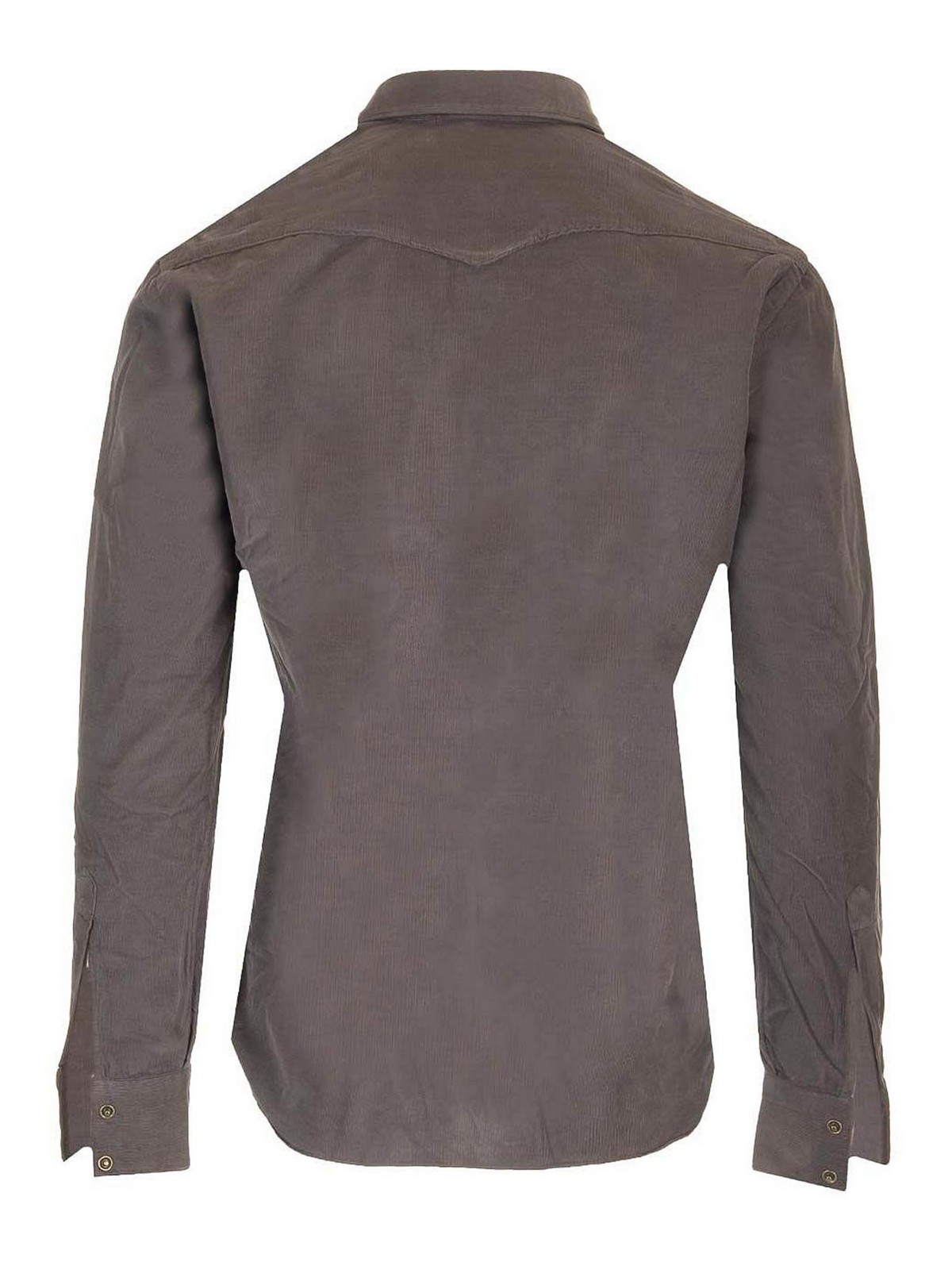 Barba Napoli Long-sleeved Shirt In Gray