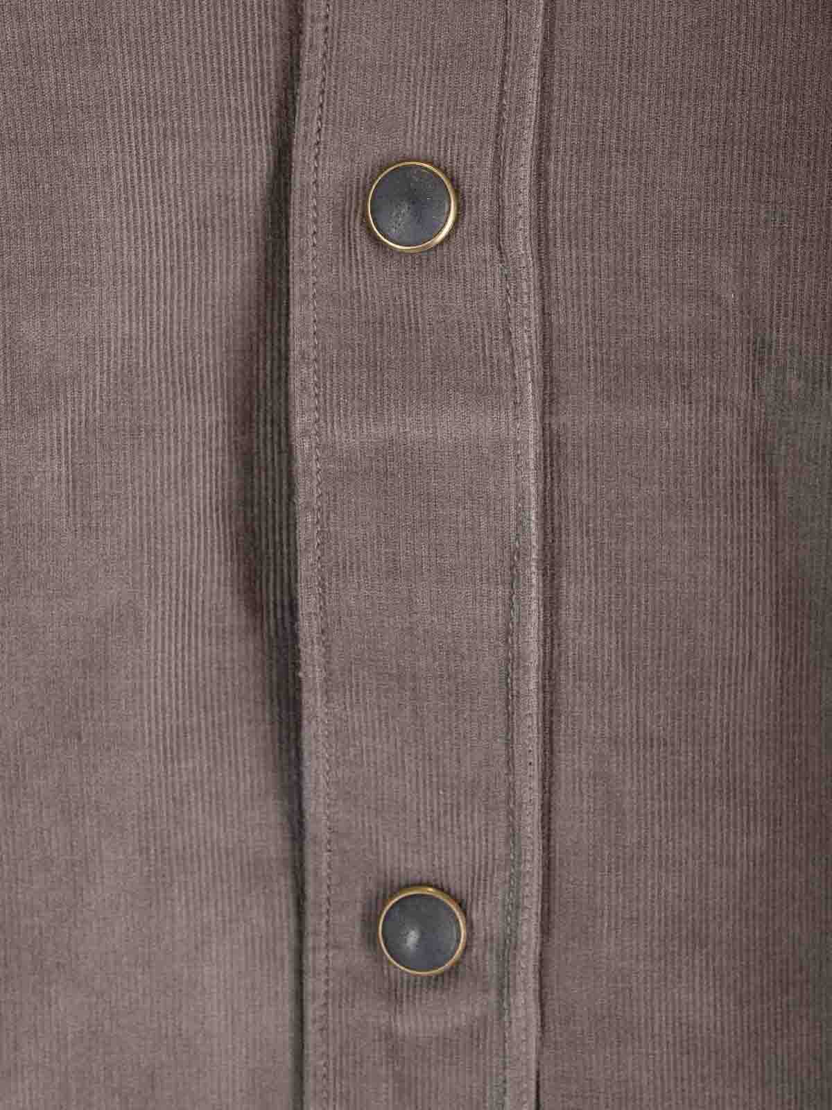 Barba Napoli Long-sleeved Shirt In Gray