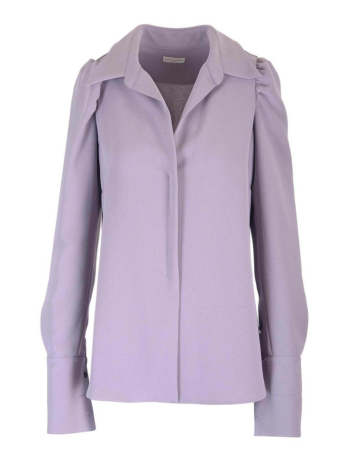 Dries Van Noten 00820-celindra 9219 W.w.shirt In Blue