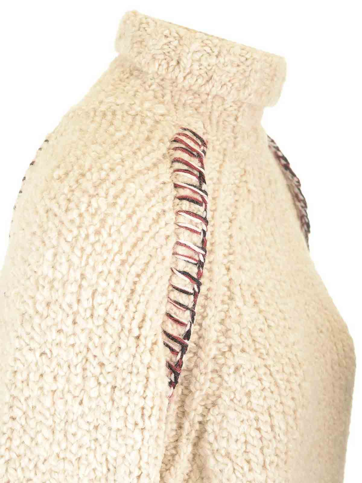 Durazzi Milano Chunky Knit Sweater Knitwear Beige In Sand