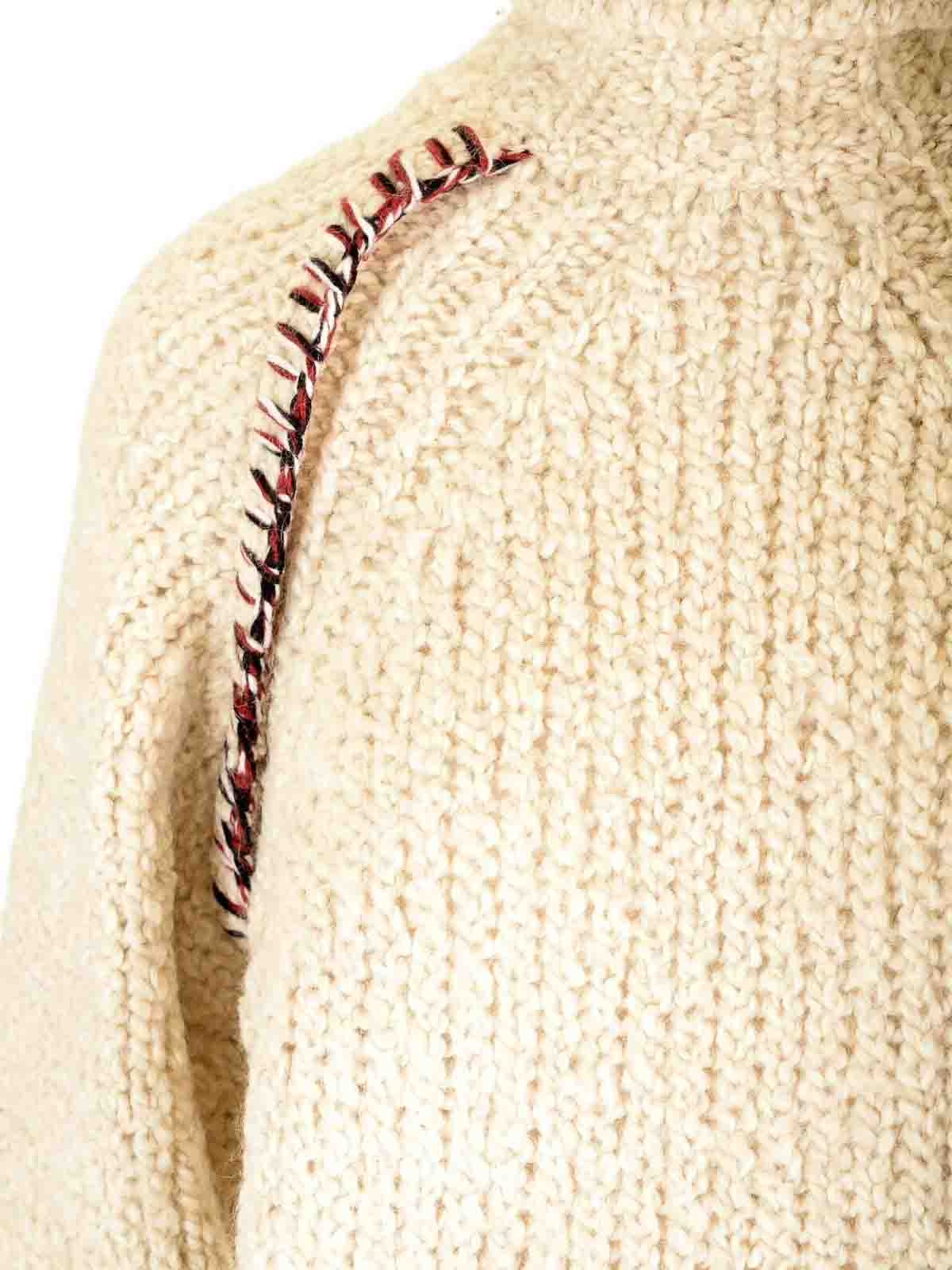 Durazzi Milano Chunky Knit Sweater Knitwear Beige In Sand