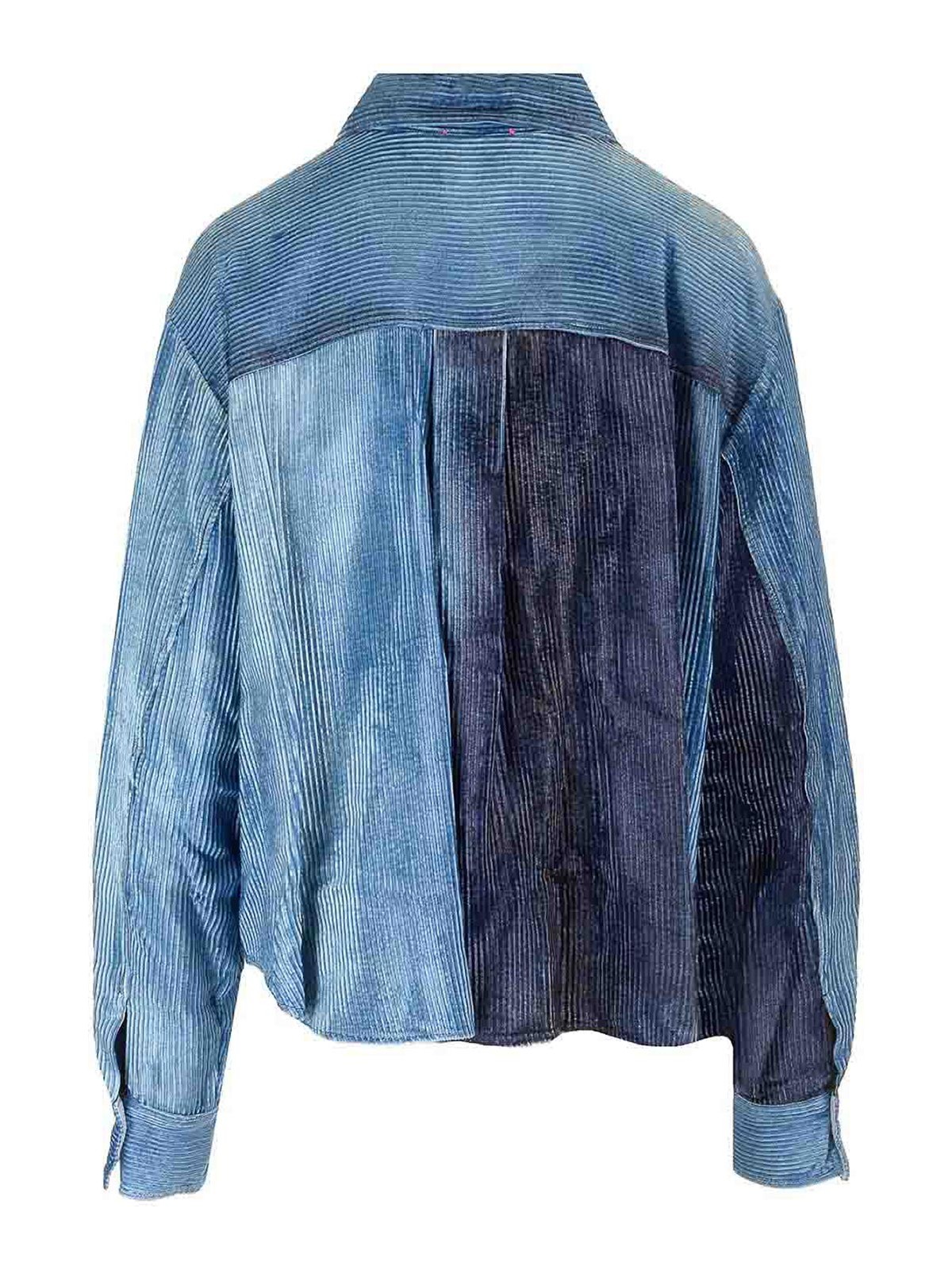 Forte Forte Velvet Overshirt In Blue